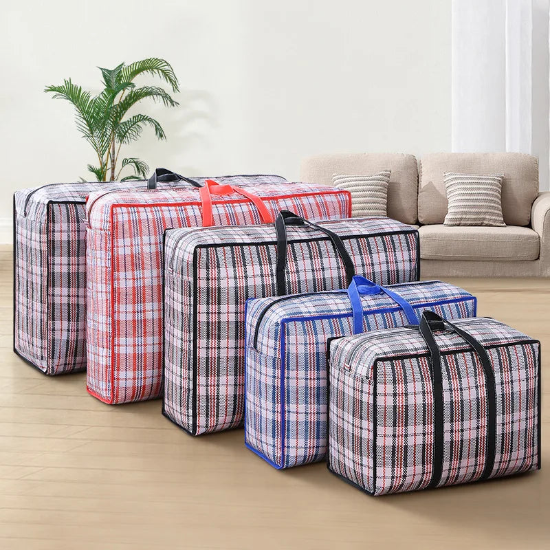 Stripe Woven Bag Large Capacity Storage.